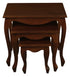 Queen Ann Nest of Table Set of 3 (Mahogany)