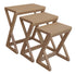 Manhattan Solid Mindi Timber Nest of Tables - Set of 3 (Natural)