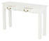 2 Drawer Straight Leg Sofa/Hall Table (White)