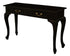 Queen Ann 2-Drawer Sofa Table in Chocolate, Curved Cabriole Legs, 19kg