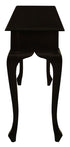 Queen Ann 2-Drawer Sofa Table in Chocolate, Curved Cabriole Legs, 19kg