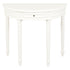 Turn Leg Half Round Sofa Table (White)