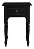 Milly Turn Leg 1 Drawer Side Table  (Black)