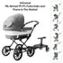 Baby Jogger Glider Board 2 in 1 Kid Stroller Board with Dismountable Seat AU blue wheel