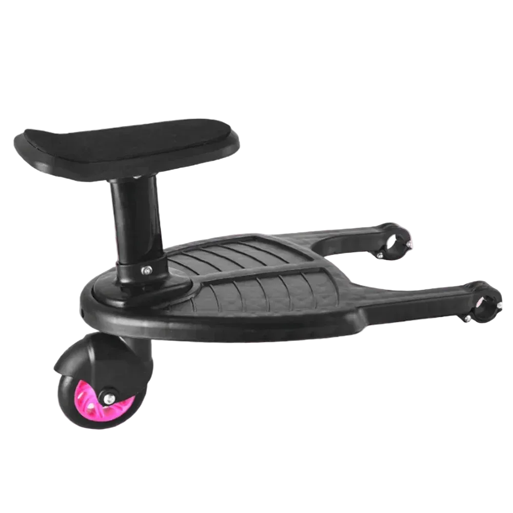 Toddler Stroller Step Board with Wheels Standing Buggy Board Pink