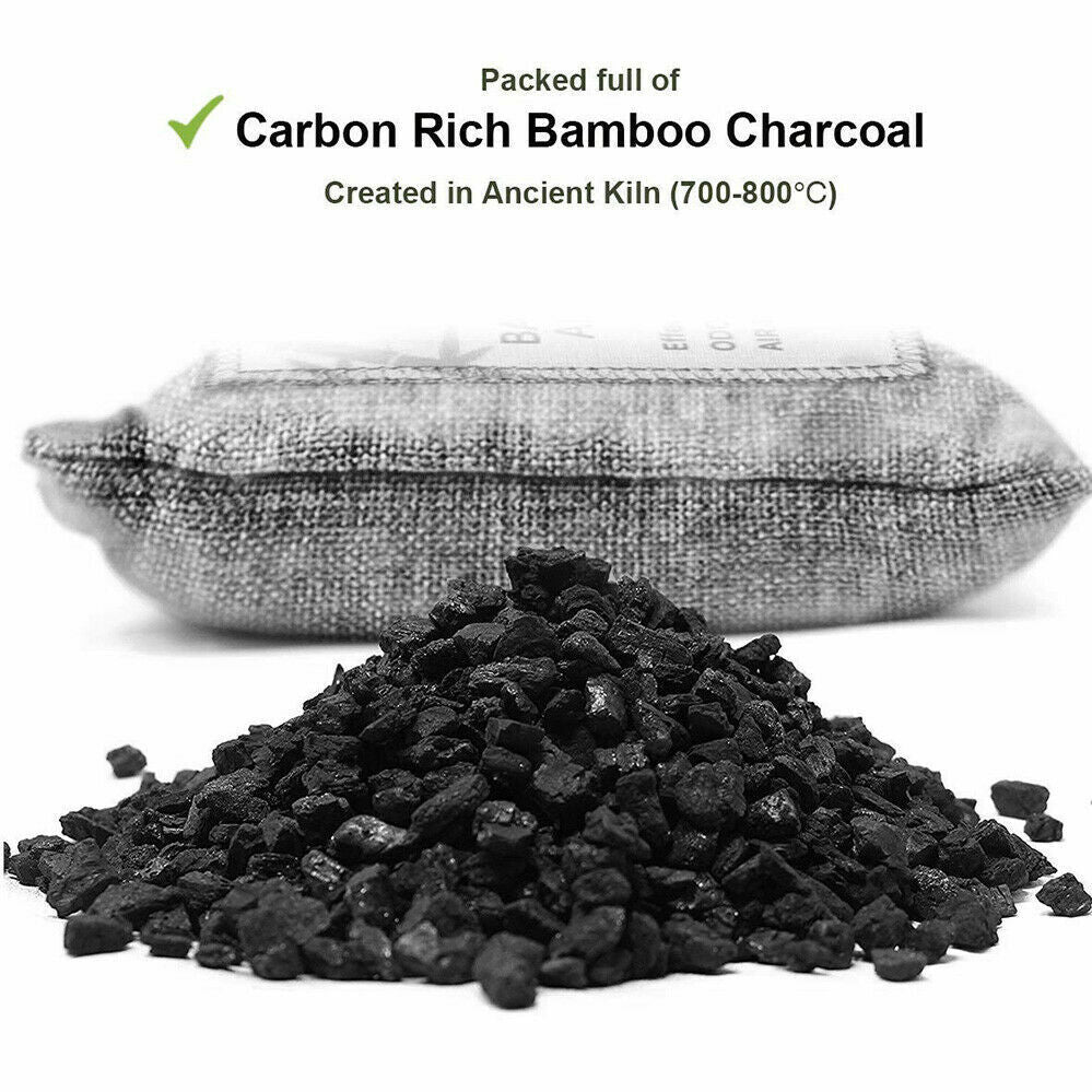 20PCS Air Purifying Bags Activated Bamboo Charcoal Freshener for Car Home Shoes 200g