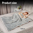Double-side Flannel Heated Electric Throw Blanket Fast Heating Warm Washable gray