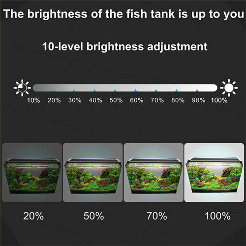 7-in-1 Aquarium Sand Washer Upgrade AU Plug / 15W 66LED RGBW Aluminum Shell Stand Light 40CM/28-Button Control