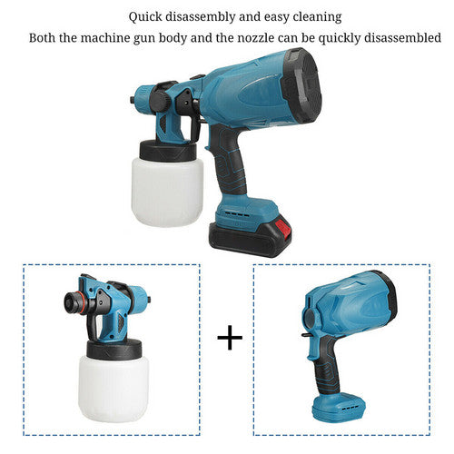 Cordless High Pressure Airless Spray Gun Paint Sprayer For Makita 18V Battery