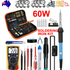 60W Soldering Iron Kit Welding Solder Station Wire Desoldering Pump Multimeter