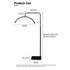 Half Moon Floor Fill Lamp for Salon Tattoo Eyelash Makeup Beauty LED Lash Light Black