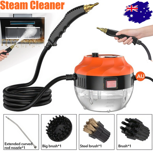 4000W Handheld Steam Cleaner 105°C 3 Bar 6 Speed High Pressure Kitchen AU Orange