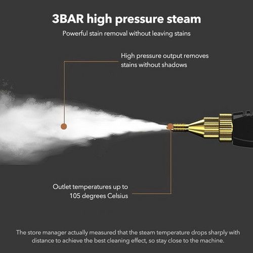4000W Handheld Steam Cleaner 105°C 3 Bar 6 Speed High Pressure Kitchen AU Orange