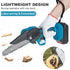 Mini Chainsaw 6" Cordless – 2 Batteries, One‑Hand Use, Copper Motor, Safety
