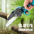 Mini Chainsaw 4"+6" Cordless – 2 Batteries, Dual Blades, Copper Motor, Safety