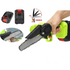Mini Chainsaw 6" Cordless – 2 Batteries, 550W Motor, One‑Hand Use, Safety