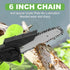 Mini Chainsaw 6" Cordless – 2 Batteries, 550W Motor, One‑Hand Use, Safety