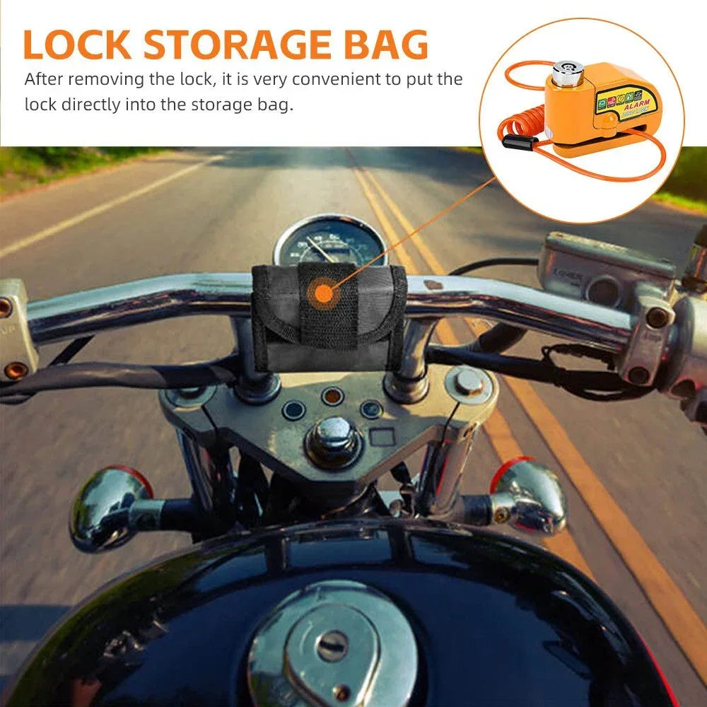 Yellow Motorcycle Alarm Disc Lock Motor Bike Brake Security Electric  Bicycle Lock AU