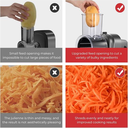 1200W Electric Cheese Grater Salad Maker 5 Stainless Blades Slicer Shredder AU