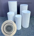 5x Metal Wedding Plinths Cylinder Pedestal Stand Ripple Cake Dessert Display