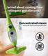 Handheld Steam Mop, 1300W, 90-Degree Tilt Head, 300ml Tank, IPX4, Green