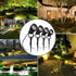 10PCS 12V LED Garden Spotlights, IP65 Waterproof, 550-600 Lumens, Warm White