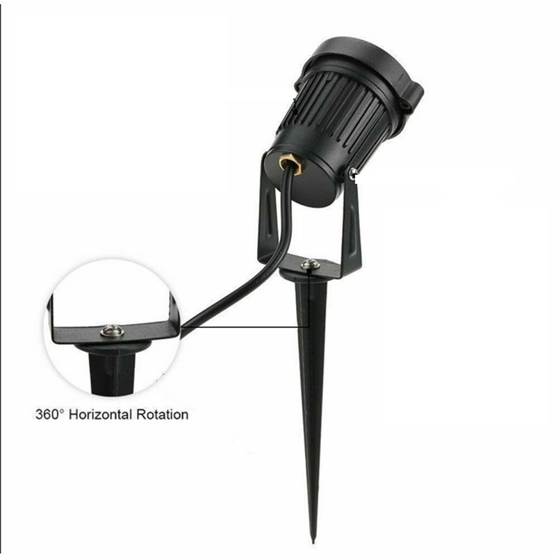 10PCS 12V LED Garden Spotlights, IP65 Waterproof, 550-600 Lumens, Warm White
