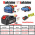 36VF BRUSHLESS HEAVY DUTY CORDLESS DRILL IMPACT DRIVER KIT HAMMER +2 BATTERY Box