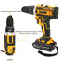 48V BRUSHLESS HEAVY DUTY CORDLESS DRILL IMPACT DRIVER KIT HAMMER +2 BATTERY Box