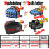 Cordless Drill w/2 Battery Heavy Duty Impact Driver Kit Brushless Hammer Set