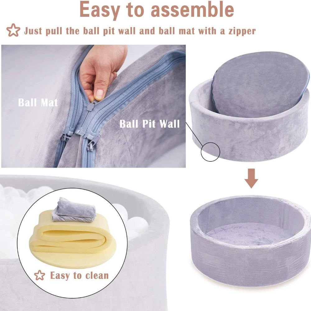 90x30cm Ocean Ball Play Pit Soft Ba Kids Paddling Foam Pool Child Barrier Toy