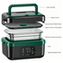 Portable 1L Cordless Electric Heated Lunch Box 16000mAh 60W 304 Stainless Steel Black&Green