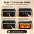 Portable 1L Cordless Electric Heated Lunch Box 16000mAh 60W 304 Stainless Steel Black& Gray