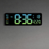 16" Green gradient color Large Digital Big Jumbo LED Wall Desk Clock Display With Temperature Calendar