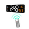 16in Jumbo LED Digital Wall Clock Remote Alarm Temperature Calendar Orange