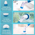 10PCS Rechargeable Spin Scrubber Electric Turbo Scrub Cleaning Brush Cordless Kit