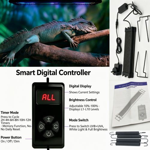 40cm Adjustable Reptile 5.0UVA UVB Lamps LED Light for Reptile Tanks Pet Lighting System