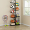 Sports Ball Storage Rack 7/9 Ball Organizer Stand with Mesh Basket Black