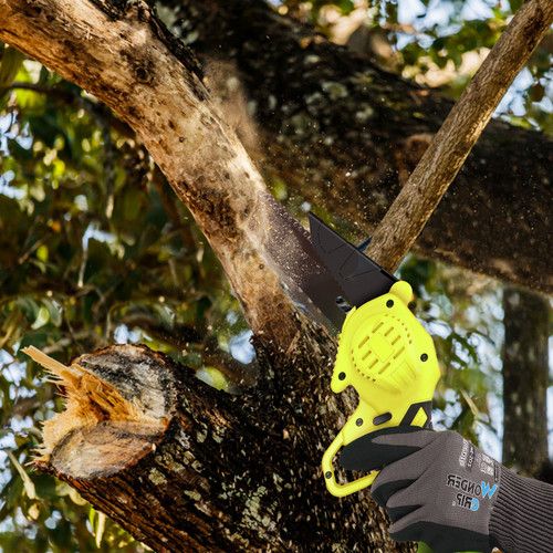 NEW 36V 8" Mini Cordless Electric Chainsaw 2XBattery  Wood Cutter Rechargeable