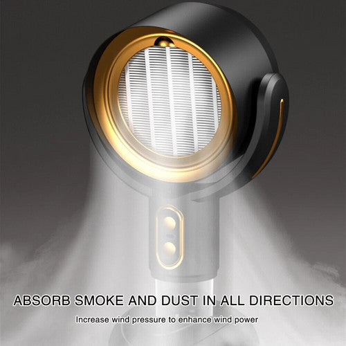 Portable Smoke Away Purifier Fan Smoke Fan for Indoor Cook Smoking with Filter GOLD