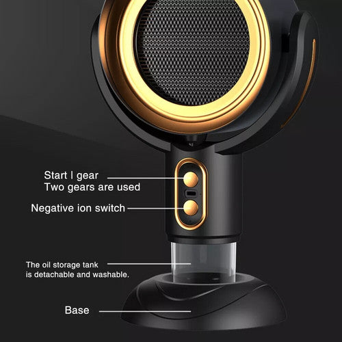 Portable Smoke Away Purifier Fan Smoke Fan for Indoor Cook Smoking with Filter GOLD