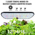 Hydroponics Growing System 12 Pod Indoor Herb Garden Kit LED Grow Light 4L Black