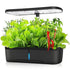 Hydroponics Growing System 12 Pod Indoor Herb Garden Kit LED Grow Light 4L Black
