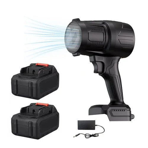 Stepless Cordless Leaf Blower w/2 Batteries Portable Handheld Turbo Jet Fan AU