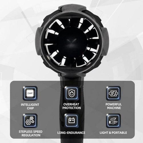 Stepless Cordless Leaf Blower w/2 Batteries Portable Handheld Turbo Jet Fan AU