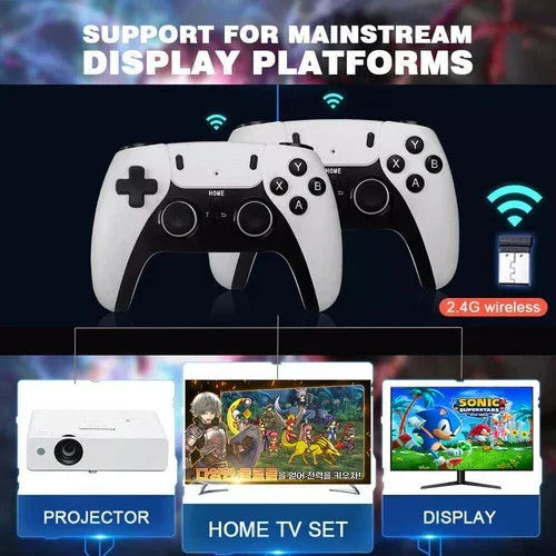 Retro Game Stick 4K – 60000+ Games, 2 Wireless Controllers, 256GB