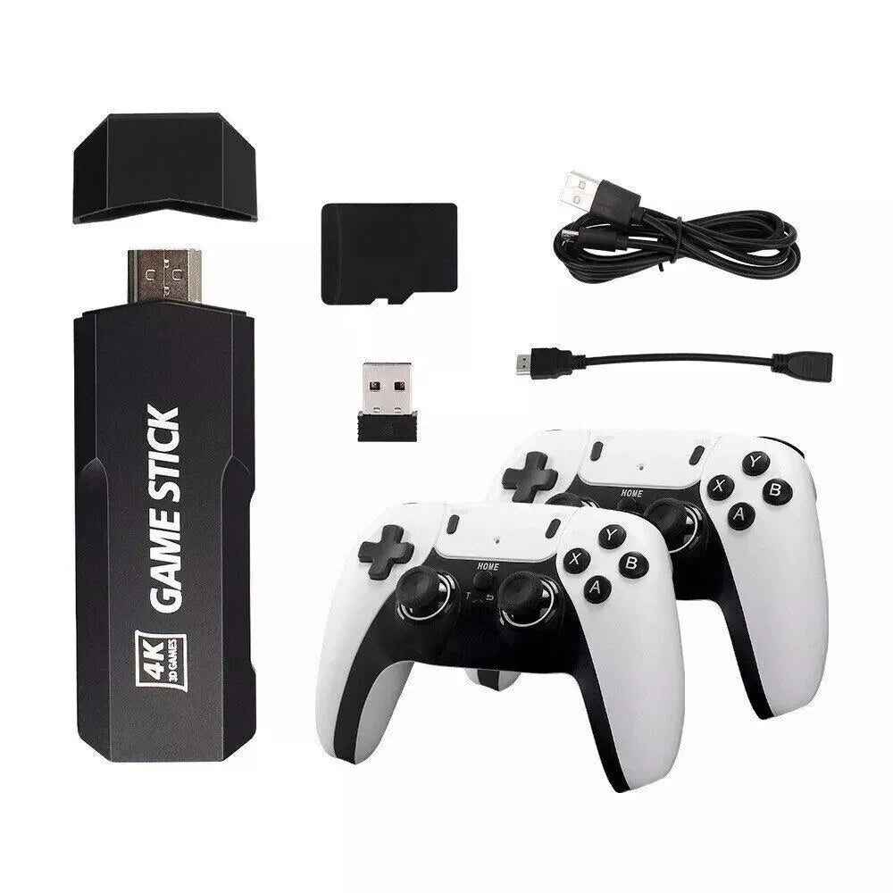 Retro Game Stick 4K – 60000+ Games, 2 Wireless Controllers, 256GB