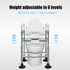Upgrade Raised Toilet Seat 19.3"-25.2" 150kg Universal Toilet Riser for Elderly