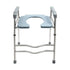 Upgrade 64-74cm Raised Toilet Seat Riser w/ Arms For Elderly Handicap Bathroom