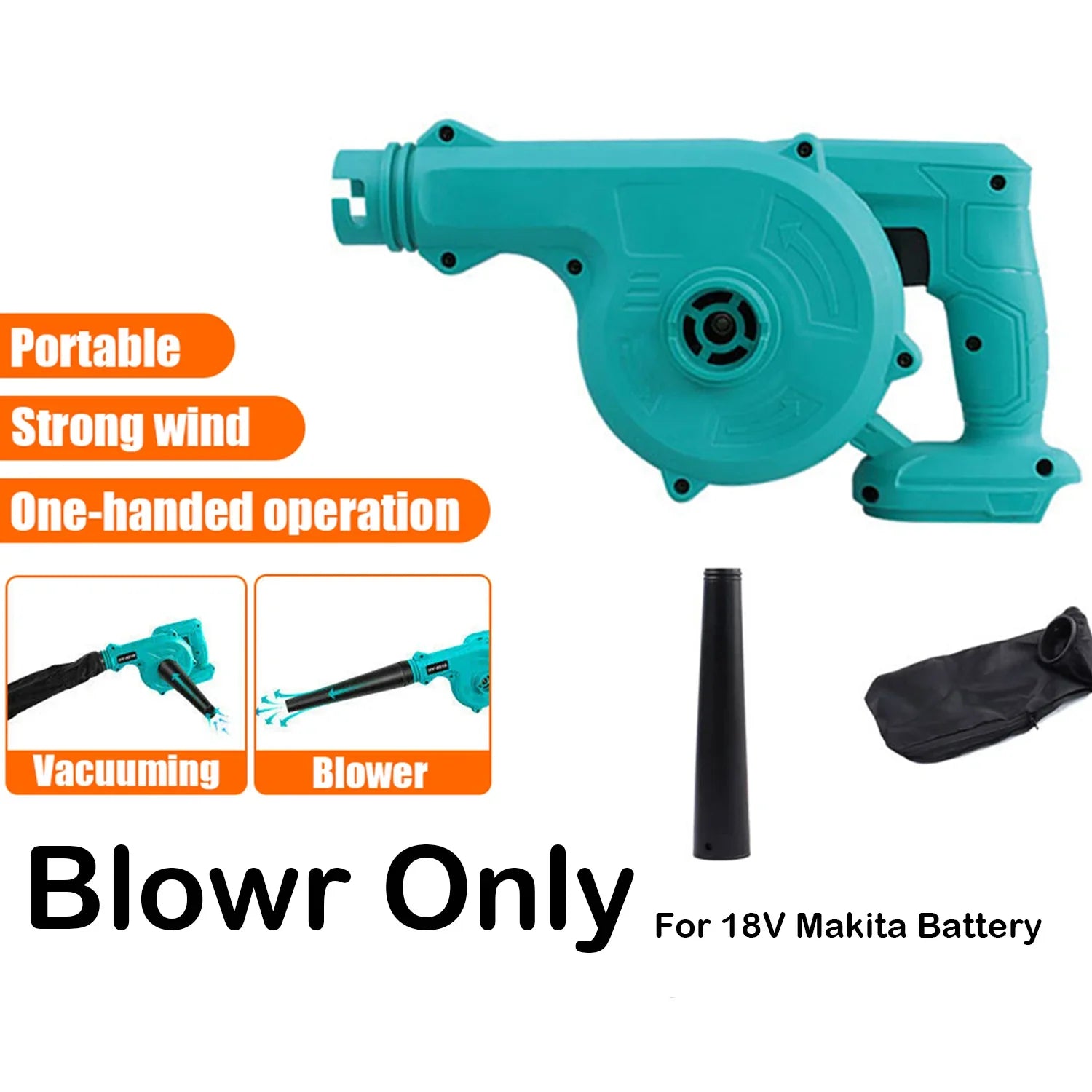 Cordless Variable‑Speed Blower – 18–21V Powerful Dual‑Purpose Dust Cleaner